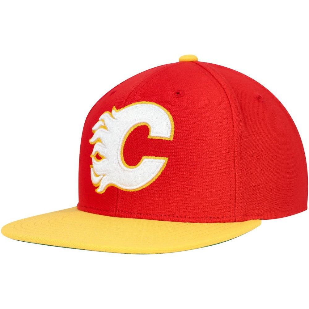 Calgary Flames - Mitchell & Ness Core Team Ground 2.0 Snapback Hat Red