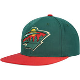 Minnesota Wild - Mitchell & Ness Core Team Ground 2.0 Snapback Hat Green