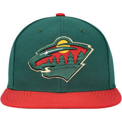 Minnesota Wild - Mitchell & Ness Core Team Ground 2.0 Snapback Hat Green
