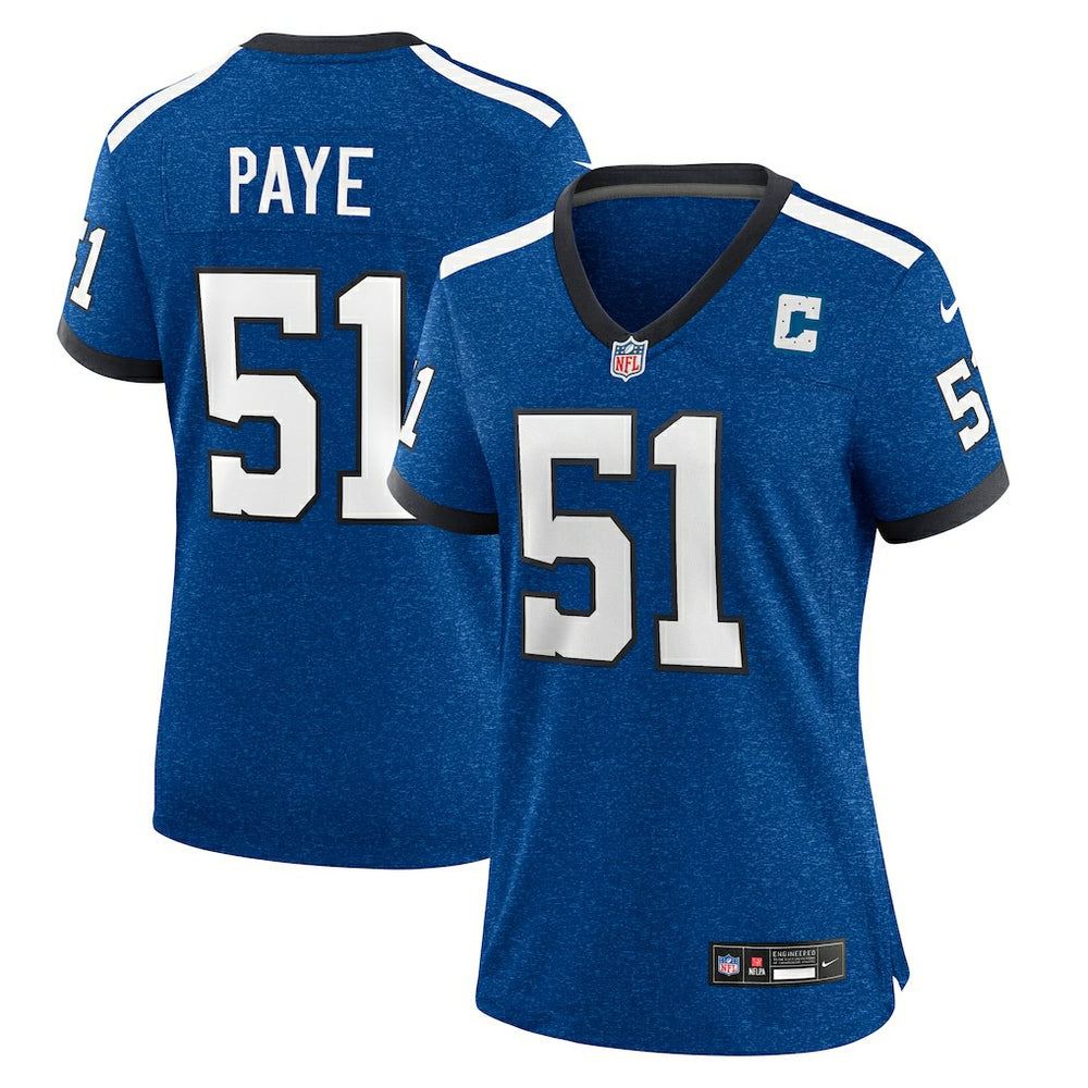 Kwity Paye Indianapolis Colts Women's Indiana Nights Alternate Game Jersey Royal - Nike