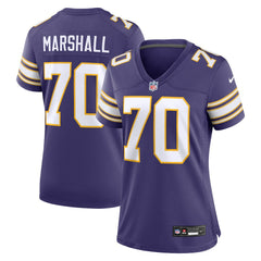 Jim Marshall Minnesota Vikings Women's Classic Retired Player Jersey Purple - Nike