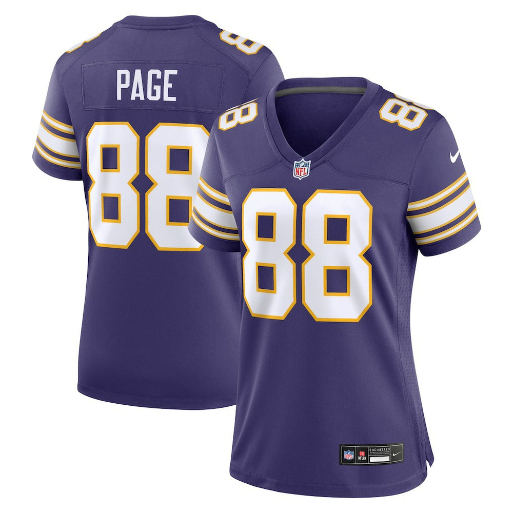 Alan Page Minnesota Vikings Women's Classic Retired Player Jersey Purple - Nike