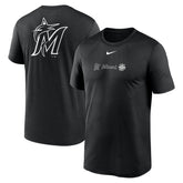 Miami Marlins Nike Fashion Over Shoulder Logo Legend T-Shirt On Sale