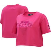 St. Louis Blues - Pro Standard Women's Triple Pink Cropped Boxy T-Shirt