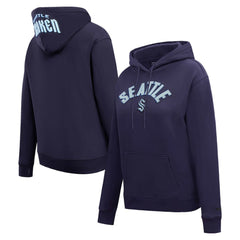 Seattle Kraken Pro Standard Women's Classic Chenille Pullover Hoodie Navy