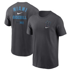 Miami Marlins Nike Logo Sketch Bar T-Shirt Lifestyle