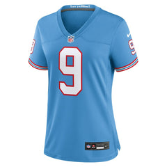 Steve McNair Tennessee Titans Women's Oilers Throwback Retired Player Game Jersey Light Blue - Nike
