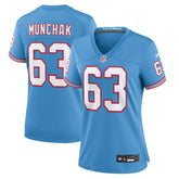 Mike Munchak Tennessee Titans Women's Oilers Throwback Retired Player Game Jersey Light Blue - Nike