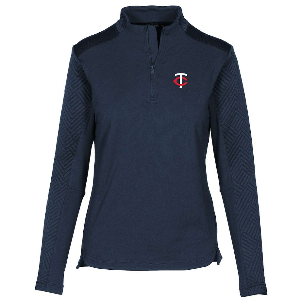 Minnesota Twins Levelwear Women's Daybreak Insignia Core Quarter-Zip Pullover Top Lifestyle