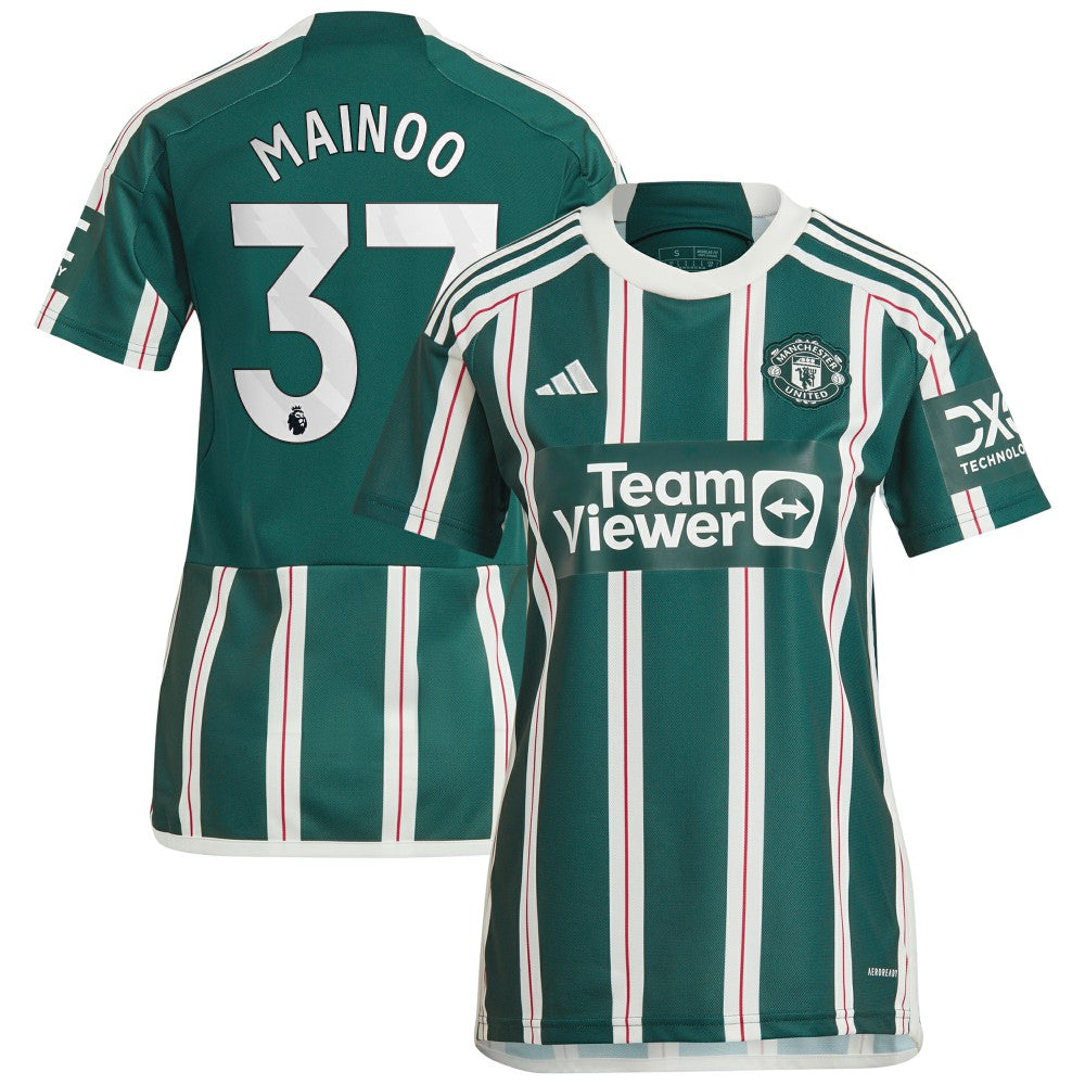 Adidas Kobbie Mainoo Manchester United Women's 2023/24 Away Replica Player Jerseys - Green