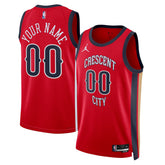 NBA - New Orleans Pelicans Jordan Brand Unisex Swingman Custom Jersey - Red - Statement Edition