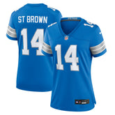 Amon-Ra St. Brown Detroit Lions Women's Team Game Jersey Blue - Nike