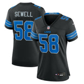Penei Sewell Detroit Lions Women's 2nd Alternate Game Jersey Black - Nike