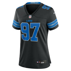 Aidan Hutchinson Detroit Lions Women's 2nd Alternate Game Jersey Black - Nike