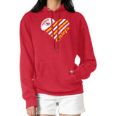 Kansas City Chiefs G-III 4Her by Carl Banks Women's Heart Graphic Fleece Pullover Hoodie Red - NFL