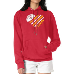 Kansas City Chiefs G-III 4Her by Carl Banks Women's Heart Graphic Fleece Pullover Hoodie Red - NFL