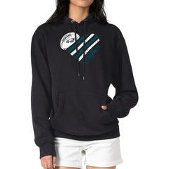 Philadelphia Eagles G-III 4Her by Carl Banks Women's Heart Graphic Fleece Pullover Hoodie Black - NFL