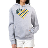 Green Bay Packers G-III 4Her by Carl Banks Women's Heart Graphic Fleece Pullover Hoodie Heather Gray - NFL