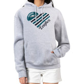 Philadelphia Eagles G-III 4Her by Carl Banks Women's Heart Graphic Fleece Pullover Hoodie Heather Gray - NFL