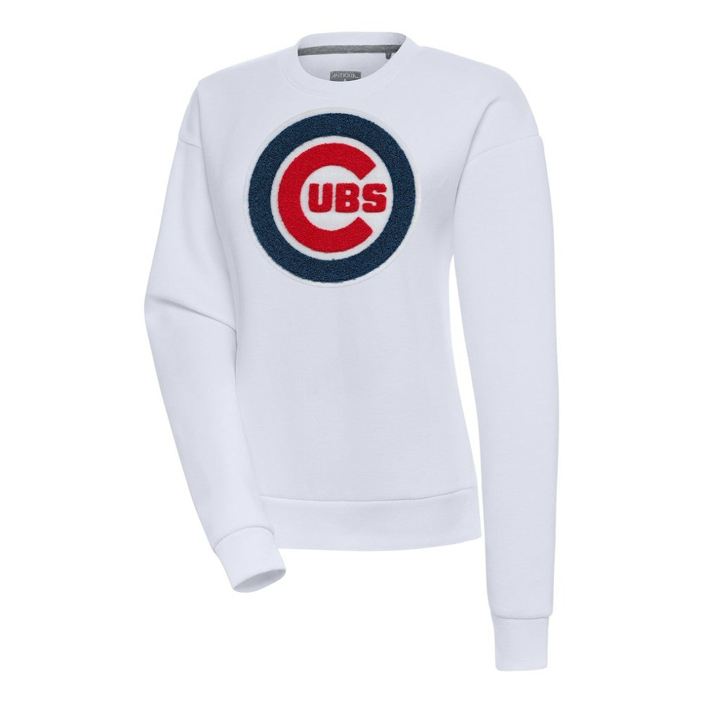 Chicago Cubs Antigua Women's Victory Chenille Pullover Sweatshirt Lifestyle