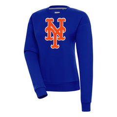 New York Mets Antigua Women's Victory Chenille Pullover Sweatshirt Lifestyle