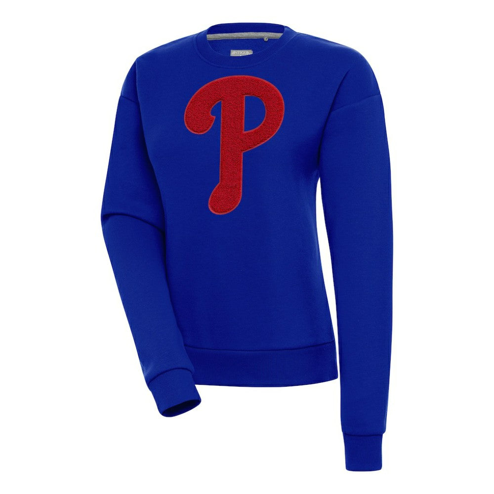Philadelphia Phillies Antigua Women's Victory Chenille Pullover Sweatshirt Clearance
