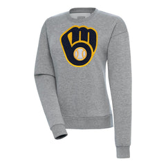 Milwaukee Brewers Antigua Women's Victory Chenille Pullover Sweatshirt for sale