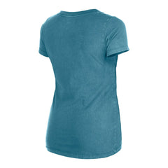 Miami Dolphins New Era Women's Enzyme Wash Low V-Neck T-Shirt Aqua - NFL