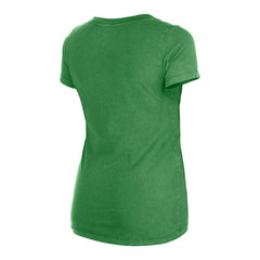 Philadelphia Eagles New Era Women's Enzyme Wash Low V-Neck T-Shirt Green - NFL