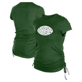 New York Jets New Era Women's Ruched Side T-Shirt Green - NFL