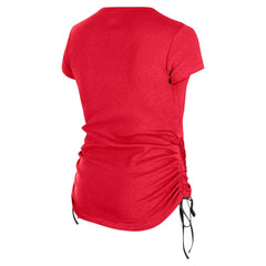 San Francisco 49ers New Era Women's Ruched Side T-Shirt Red - NFL