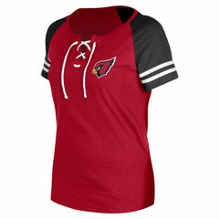 Arizona Cardinals New Era Women's Lace-Up Raglan T-Shirt Cardinal - NFL