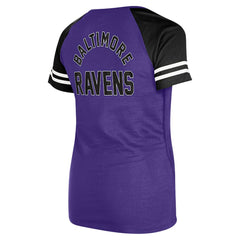 Baltimore Ravens New Era Women's Lace-Up Raglan T-Shirt Purple - NFL