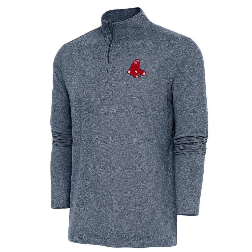 Boston Red Sox Antigua Hunk Quarter-Zip Pullover Top Clearance