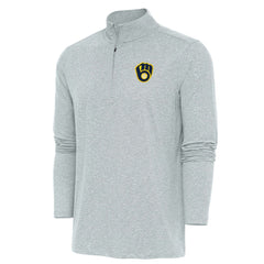Milwaukee Brewers Antigua Hunk Quarter-Zip Pullover Top for sale