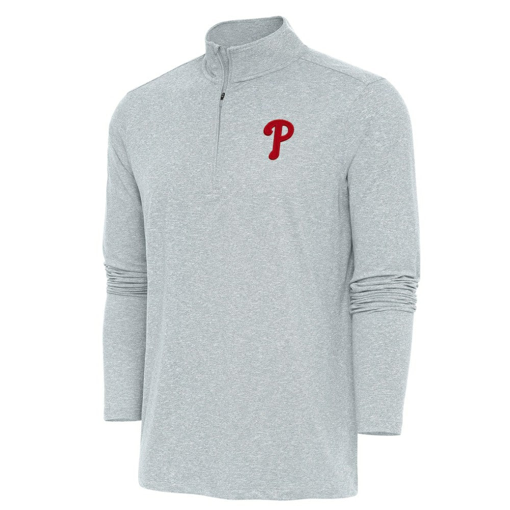 Philadelphia Phillies Antigua Hunk Quarter-Zip Pullover Top discount