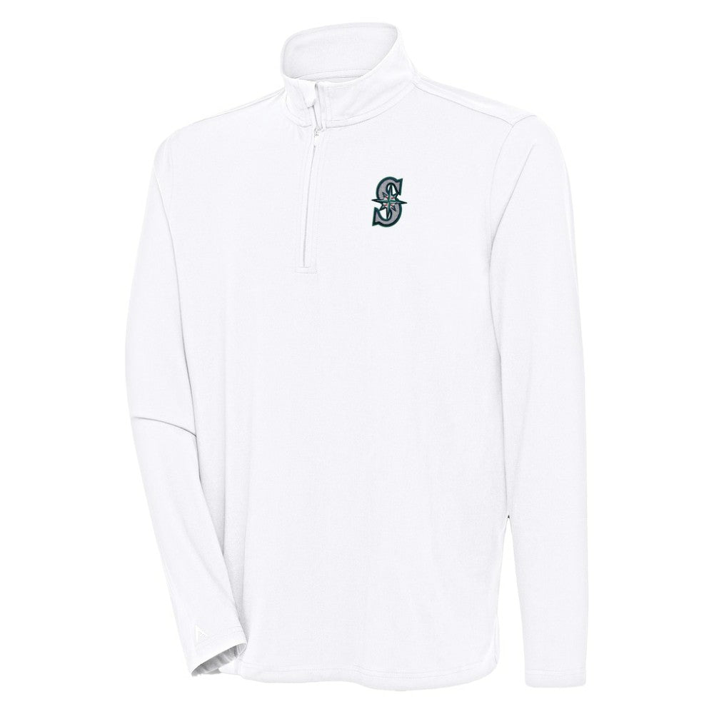 Seattle Mariners Antigua Hunk Quarter-Zip Pullover Top On Sale