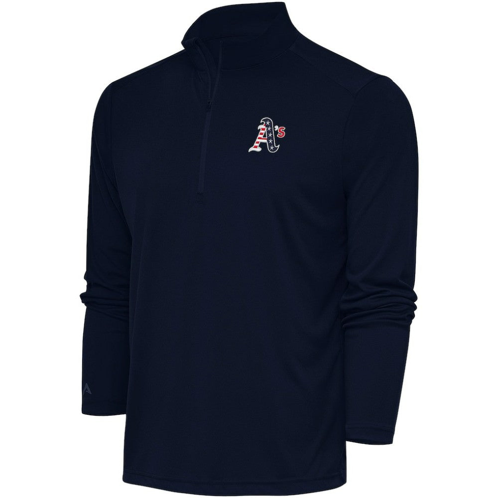 Athletics Antigua Patriotic Tribute Quarter-Zip Pullover Top Lifestyle