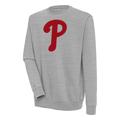 Philadelphia Phillies Antigua Victory Crewneck Chenille Pullover Sweatshirt Lifestyle