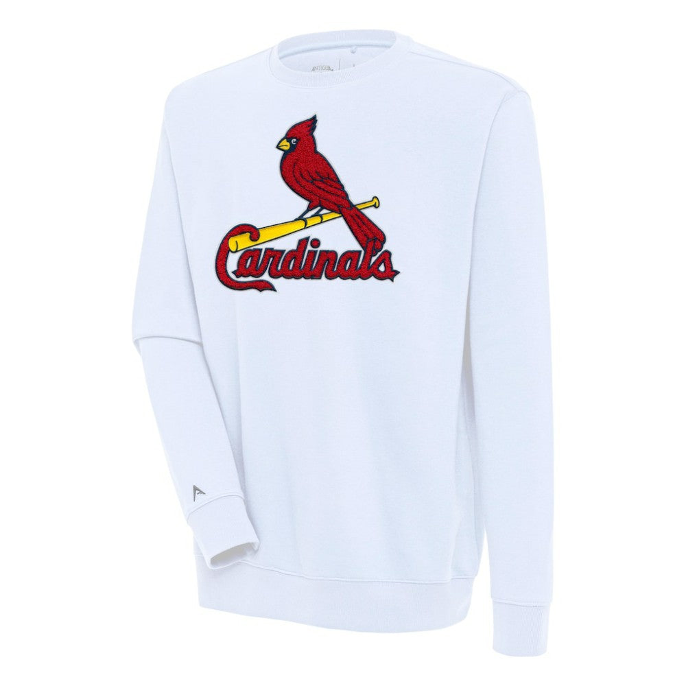 St. Louis Cardinals Antigua Victory Crewneck Chenille Pullover Sweatshirt Online