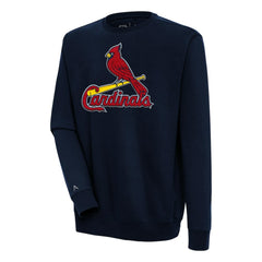 St. Louis Cardinals Antigua Victory Crewneck Chenille Pullover Sweatshirt Lifestyle