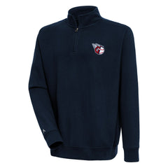 Cleveland Guardians Antigua Victory Quarter-Zip Pullover Top Clearance