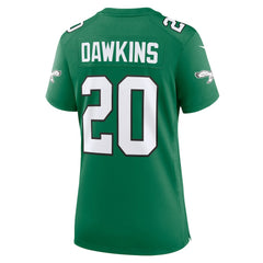 Brian Dawkins Philadelphia Eagles Women's Alternate Game Jersey Kelly Green - Nike