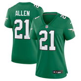 Eric Allen Philadelphia Eagles Women's Alternate Game Jersey Kelly Green - Nike
