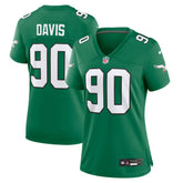 Jordan Davis Philadelphia Eagles Women's Alternate Game Jersey Kelly Green - Nike