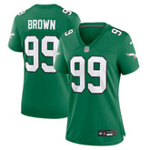 Jerome Brown Philadelphia Eagles Women's Alternate Game Jersey Kelly Green - Nike