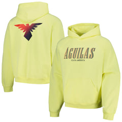 Club America Team Oversized Raglan Pullover Hoodie - Yellow