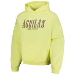Club America Team Oversized Raglan Pullover Hoodie - Yellow