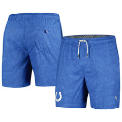 Indianapolis Colts Naples Layered Leaves Swim Trunks Royal - Tommy Bahama