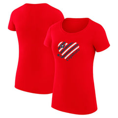 Washington Capitals G-III 4Her by Carl Banks Women's Super-Slim Fit Lightweight Heart T-Shirt Red